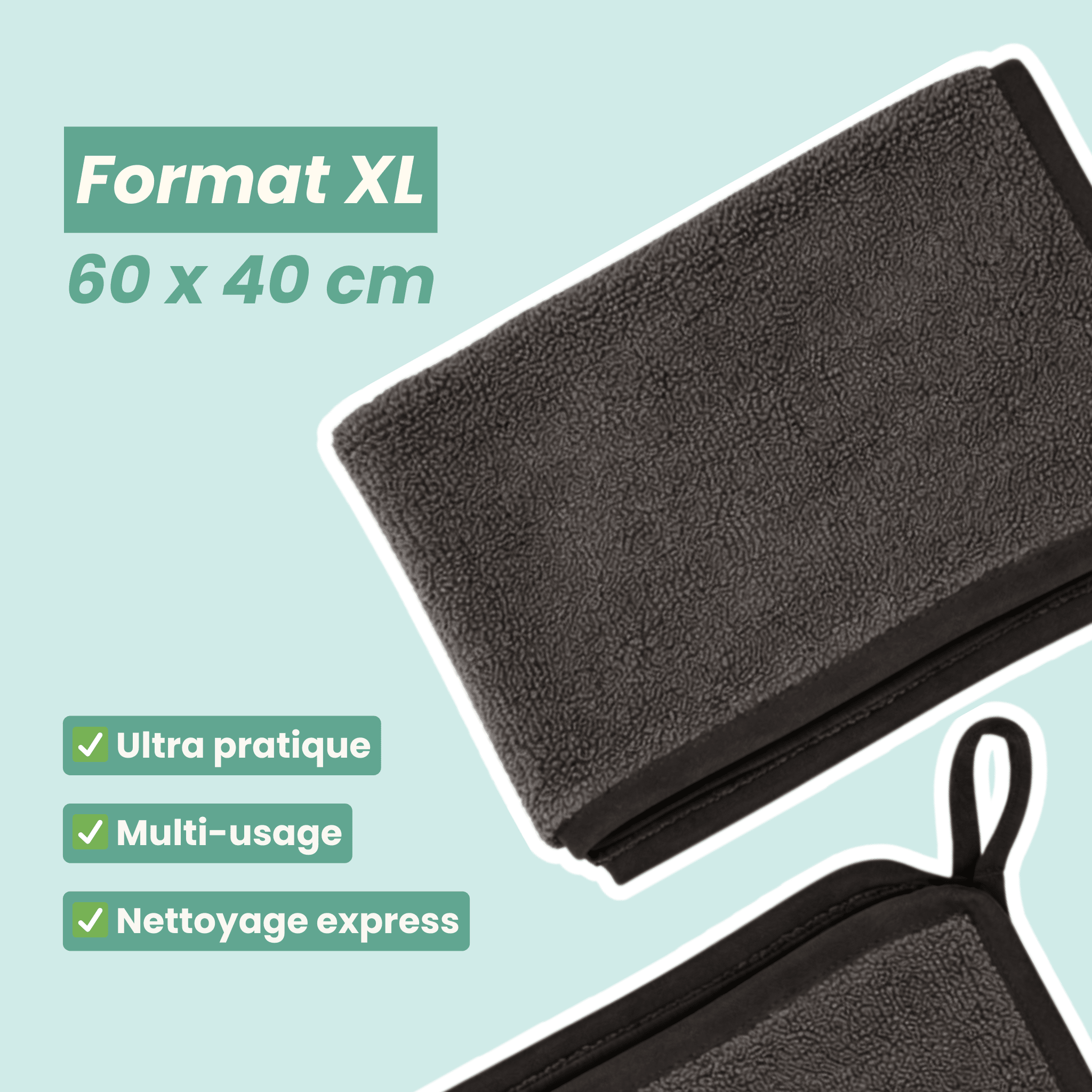 Chiffon WipeIt XL - Nettoyage sans traces, uniquement à l'eau